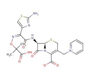 Ceftazidime (CAS 72558-82-8) - chemical structure image