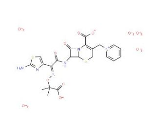 Ceftazidime Pentahydrate (CAS 78439-06-2) - chemical structure image