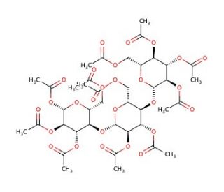 Cellulose triacetate (CAS 9012-09-3) - chemical structure image