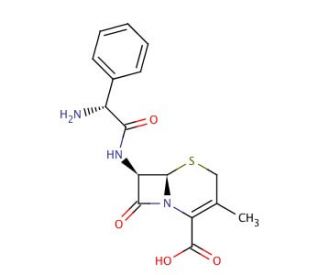 Cephalexin (CAS 15686-71-2) - chemical structure image