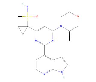 Ceralasertib (CAS 1352226-88-0) - chemical structure image