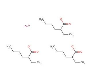 Cerium(III) 2-ethylhexanoate (CAS 56797-01-4) - chemical structure image