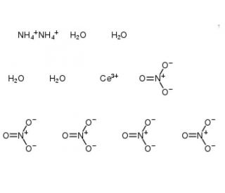 Cerium(III) ammonium nitrate tetrahydrate (CAS 13083-04-0 ) - chemical structure image