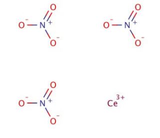 Cerium(III) nitrate (CAS 10294-41-4) - chemical structure image