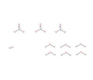 Cerium(III) nitrate hexahydrate (CAS 10294-41-4) - chemical structure image