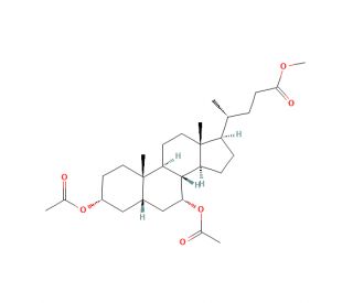 Chenodeoxycholic acid diacetate methyl ester (CAS 2616-71-9) - chemical structure image