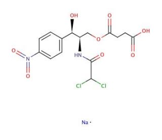 Chloramphenicol succinate sodium salt (CAS 982-57-0) - chemical structure image