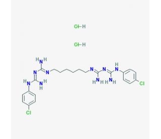 Chlorhexidine, Dihydrochloride (CAS 3697-42-5) - chemical structure image