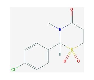 Chlormezanone (CAS 80-77-3) - chemical structure image