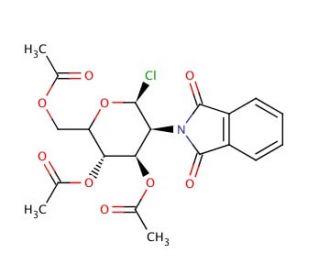 Chloro 2-Deoxy-2-N-phthalimido-3,4,6-tri-O-acetyl-β-D-glucopyranoside (CAS 7772-87-4) - chemical structure image