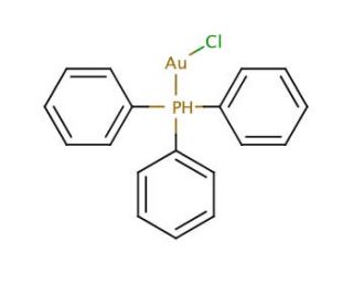 Chloro(triphenylphosphine)gold(I) (CAS 14243-64-2) - chemical structure image