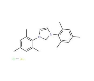 Chloro[1,3-bis(2,4,6-trimethylphenyl)imidazol-2-ylidene]gold(I) - chemical structure image