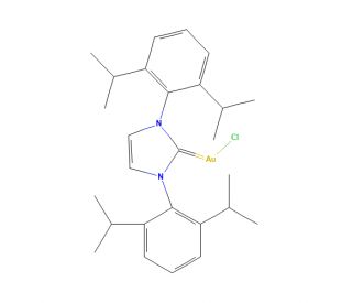 Chloro[1,3-bis(2,6-diisopropylphenyl)imidazol-2-ylidene]gold(I) (CAS 852445-83-1) - chemical structure image