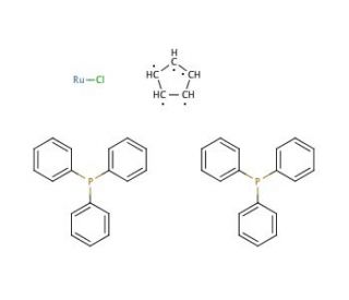 Chlorocyclopentadienylbis(triphenylphosphine)ruthenium(II) (CAS 32993-05-8) - chemical structure image