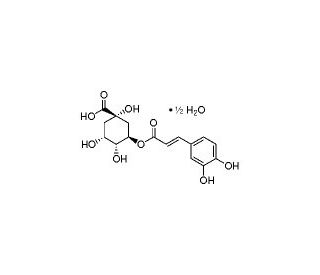 Chlorogenic acid hemihydrate (CAS 6001-76-9) - chemical structure image