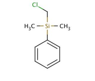 (Chloromethyl)dimethylphenylsilane (CAS 1833-51-8) - chemical structure image