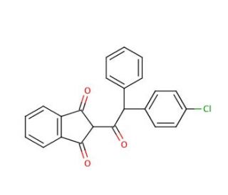 Chlorophacinone (CAS 3691-35-8) - chemical structure image