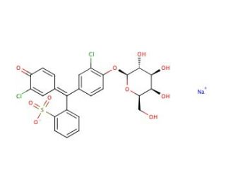 Chlorophenol red &beta;-D-galactopyranoside sodium salt (CAS 99792-50-4) - chemical structure image