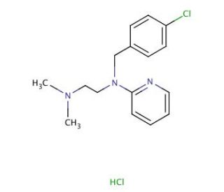 Chloropyramine hydrochloride (CAS 6170-42-9) - chemical structure image