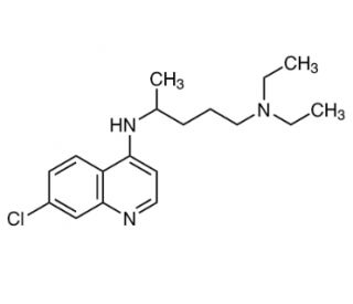 Chloroquine (CAS 54-05-7) - chemical structure image