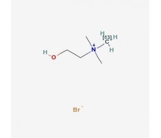Choline bromide-methyl-<sup>13</sup>C1 - chemical structure image