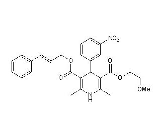 Cilnidipine (CAS 132203-70-4) - chemical structure image