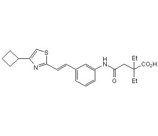 Cinalukast (CAS 128312-51-6) - chemical structure image