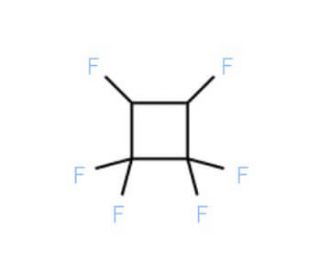 cis-1,1,2,2,3,4-Hexafluorocyclobutane (CAS 22819-47-2) - chemical structure image