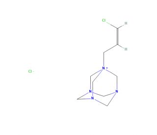 cis-1-(3-Chloroallyl)-3,5,7-triaza-1-azoniaadamantantane Chloride (CAS 51229-78-8) - chemical structure image