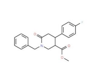 cis 1-Benzyl-4-(4-fluorophenyl)-6-oxopiperidine-3-carboxylic Acid Methyl Ester - chemical structure image