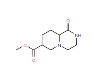 cis-1-Oxo-octahydro-pyrido[1,2-a]pyrazine-7-carboxylic acid methyl ester (CAS 145033-25-6) - chemical structure image