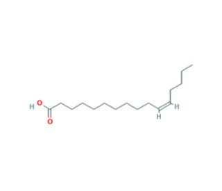 cis-11-Hexadecenoic acid (CAS 2416-20-8) - chemical structure image