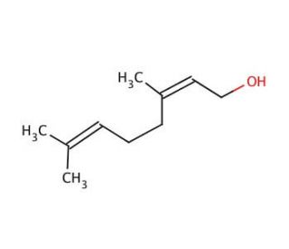 cis-3,7-Dimethyl-2,6-octadien-1-ol (CAS 106-25-2) - chemical structure image