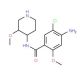 cis-4-Amino-5-chloro-2-methoxy-N-(3-methoxy-piperidin-4-yl)-benzamide (CAS 84946-16-7) - chemical structure image