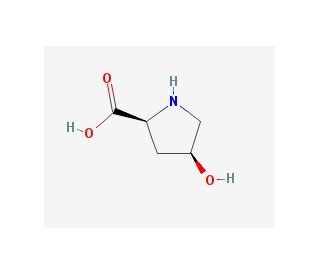 cis-4-Hydroxy-L-proline (CAS 618-27-9) - chemical structure image