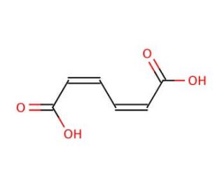 cis,cis-Muconic acid (CAS 1119-72-8) - chemical structure image
