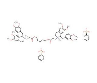 Cisatracurium besylate (CAS 96946-42-8) - chemical structure image