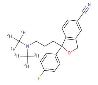 Citalopram-d6 (CAS 1190003-26-9) - chemical structure image