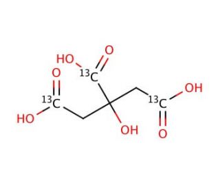 Citric acid-1,5-13C2 (CAS 302912-06-7) - chemical structure image