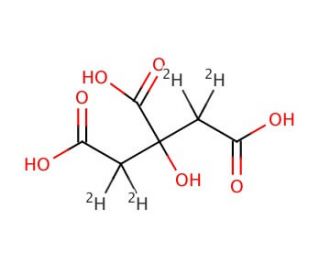 Citric Acid-2,2,4,4-d4 (CAS 147664-83-3) - chemical structure image