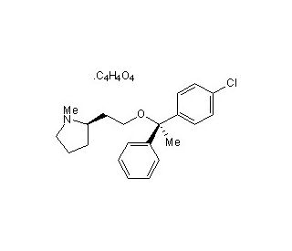 Clemastine fumarate (CAS 14976-57-9) - chemical structure image