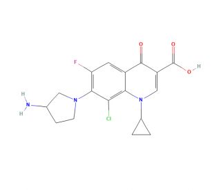 Clinafloxacin (CAS 105956-97-6) - chemical structure image
