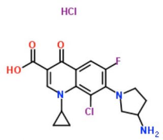 Clinafloxacin Hydrochloride (CAS 105956-99-8) - chemical structure image