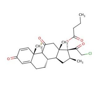 Clobetasone butyrate (CAS 25122-57-0) - chemical structure image