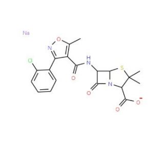 Cloxacillin sodium salt (CAS 642-78-4) - chemical structure image