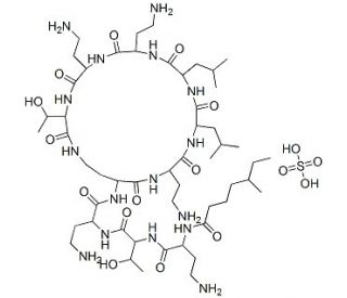 Colistin sulfate (CAS 1264-72-8) - chemical structure image