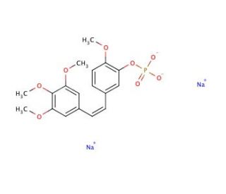 Combretastatin A4 Phosphate Disodium Salt (CAS 168555-66-6) - chemical structure image