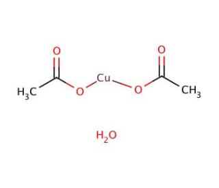 Copper (II) acetate monohydrate (CAS 6046-93-1) - chemical structure image