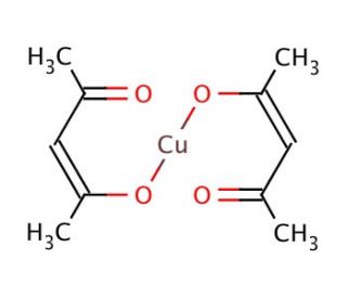 Copper(II) acetylacetonate (CAS 13395-16-9) - chemical structure image