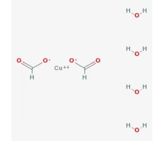 Copper(II) formate tetrahydrate (CAS 5893-61-8) - chemical structure image